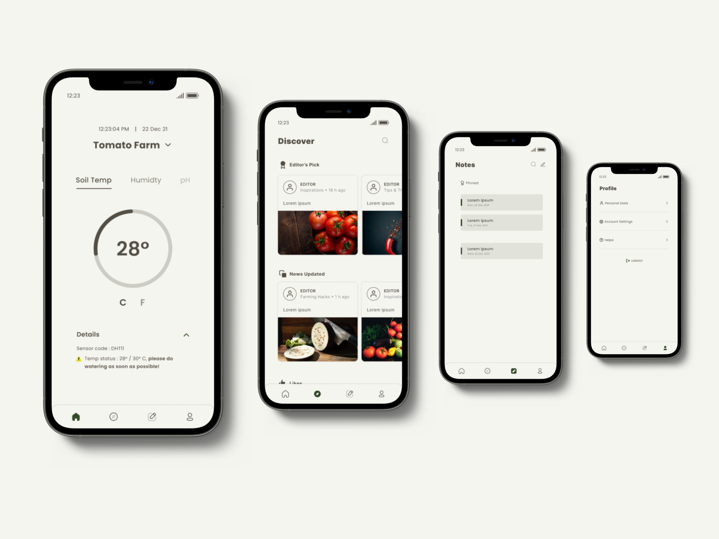 [Exploration] FARM.ER - Farming Mobile App agriculture android app design farming mobile typography ui ux