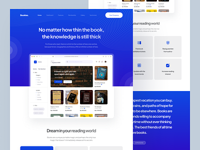 📚 Bookies - Bookstore Website Landing Page blue book bookstore clean fresh landing landingpage modern purple slab slabdsgn ui uiux uiuxdesign ux website