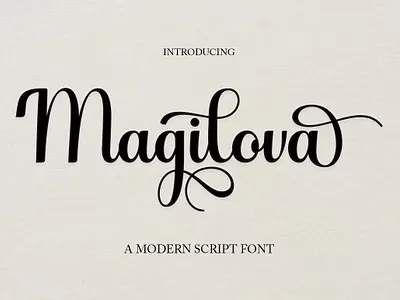 Magilova Script branding calligraphy cards design elegant font graphic design illustration logo modern script wedding