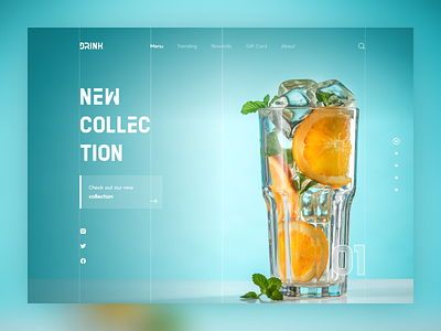 Drink shop Just relax 3d branding design design studio drink green healthy life illustration interaction juice landing page logo marketing soft drink ui ui ux designer user experience ux webpage website