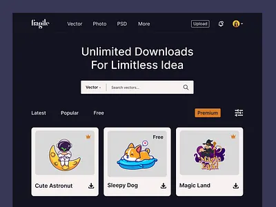 Website Design : landing page black dark design home page illustration landing landing page landingpage ui ui ux uiux vector web web page webdesign website website design