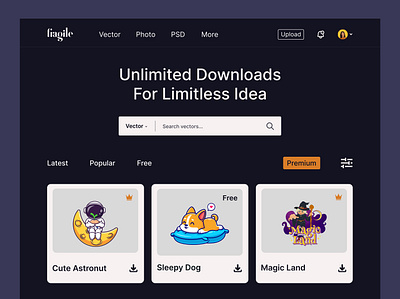 Website Design : landing page black dark design home page illustration landing landing page landingpage ui ui ux uiux vector web web page webdesign website website design