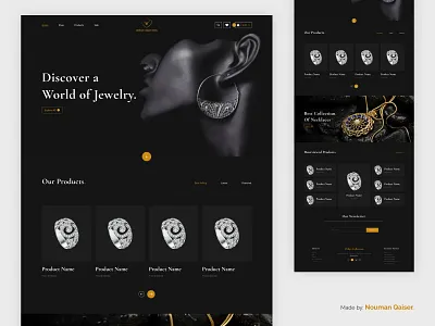 E-Commerce Store Home Page | Web Design | UI app color design icon inspiration jewelry landing page typography ui ui design ux ux design vector web