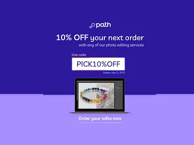 10% OFF your next order clipping path image editing photo editing