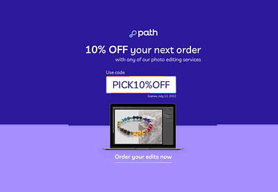 10% OFF your next order clipping path image editing photo editing