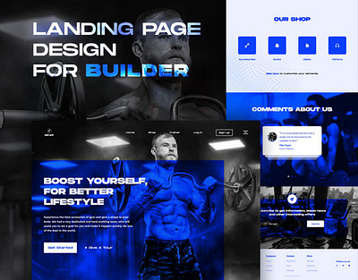 Gym Landing Page Design branding creative design design graphic design gym landing page typography ui ux website