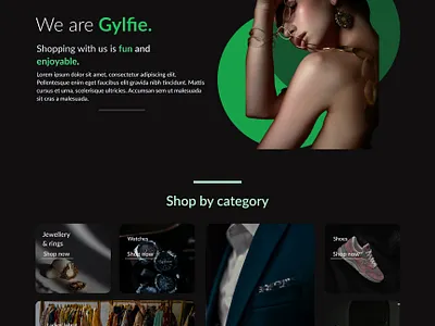 Gylfie landing page design graphic design ui ux