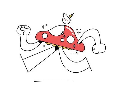 Pure Magic character colorful gnome illustration mushroom mushroom people person shroom simple vector