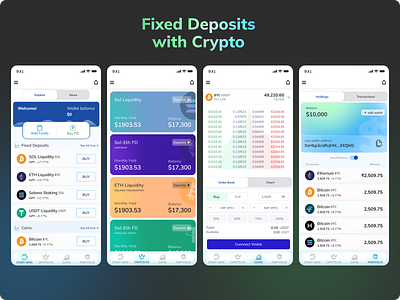 FIXED DEPOSITS WITH CRYPTO UI DASHBOARD crypto crypto exchange ui web3