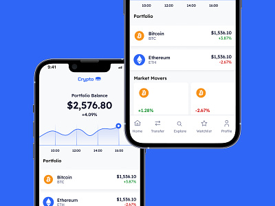 Cryptocurrency app product design ui uiux