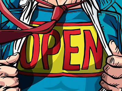 Open graphic design illustration