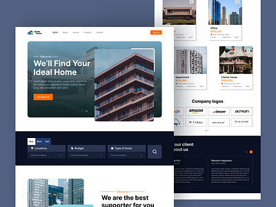 Real Estate Website Landing Page trending website design
