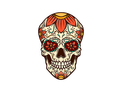 Sugar skull adobe illustrator day of the dead design dia de los muertos halloween mexican skull sugar skull