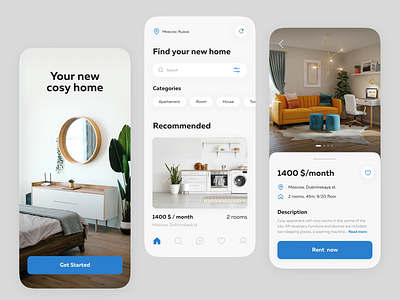 Real Estate Rental App apartaments app home mobile real estate rent rental app ui