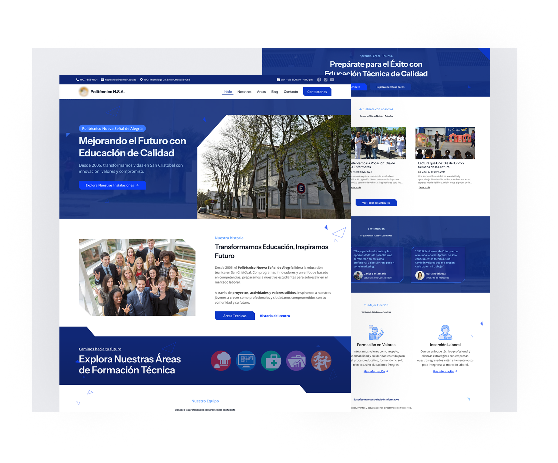 Modern High School Website Design 🎓 design high school landing landing page school ui uiux website