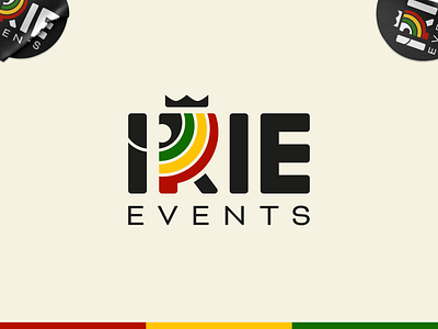 Irie logo branding crown dub event irie jamaica judah jungle king lion logo music rasta rastafari reggae sound vinyl