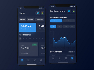 Stocks Portfolio App animation app application clean cryptocurrency curencies design finance graphic design investment app investments mobile stock market stock trading stocks trading ui ux web web design