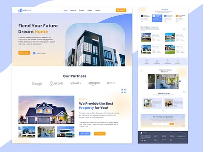 Real Estate Landing Page amazing branding business creative design real estate uiux unique website