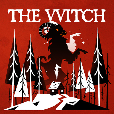 The VVitch design folk halloween horror illustration illustrator minimalist movie new england tale texture vector