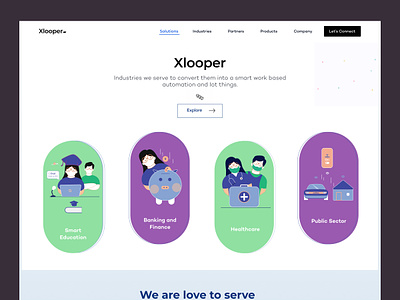 Xlooper Corporate Website abstract branding corporate website design it website modern wesbite technology website user experience user interface
