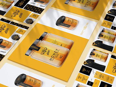 eBee branding apparel bag bee bite branding bug gedas meskunas glogo honey icon identity jar label letters logo packaging pin sweet tag yellow