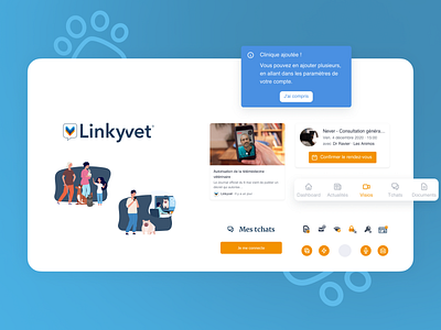Linkyvet — UI Library — Vet teleconsultation mobile app app design graphic design illustration mobile mobile app pets teleconsultation ui ux vet