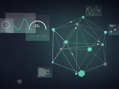 seekret platform code developers geometric graphic design motiondesign startup tech ui vector