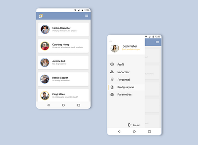 Messaging app - mobile design