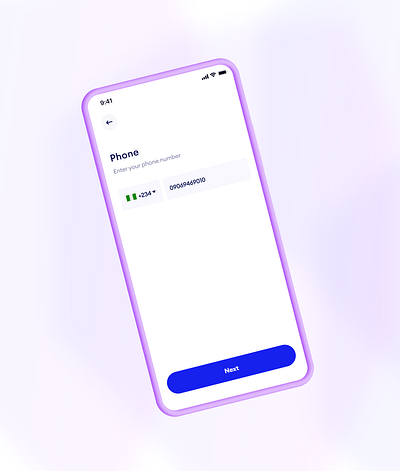 Enter your phone number screen design figma