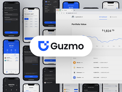 Guzmo - Crypto & NFT Wallet app bank bank app banking app crypto dashboard extension finance financial financial app financial freedom fintech fintech app investment loan mobile app nft saas stock transfer