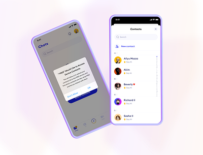 Access contact screen for MSG App app design figma ui design