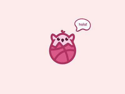 hola! community design dribbble first hatch hello hi hola icon illustration invite new welcome