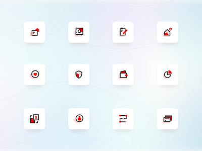 Finance Icons black design dual tone finance icon icons red ui uiux ux