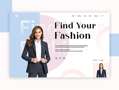 Fashion Landing Page bitmate bitmate studio clothes clothing brand design ecommerce fashion fashion blogger fashion store landing page online shop outfits shop store style ui ux web design web page web site