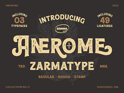 Anerome - Vintage Display Font adventure apparel badges branding classic font custom font distressed font fonts grunge font hipster font logo logotype outdoor packaging retro font signage victorian font vintage font vintage logo vintage poster
