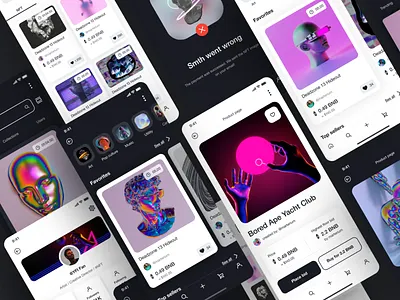 NFT App UI KIT app dribbble marketplace mobile app nft ui ux