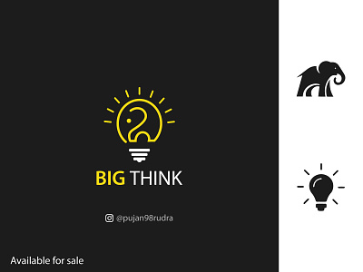 Big think logo design bestlogodesign bigthink logo design branding bulb logo business logo creative design custom logo design elephant bulb logo elephant circle logo elephant logo graphic design illustration illustrations logodesign minimalist logo modern logo professional logo