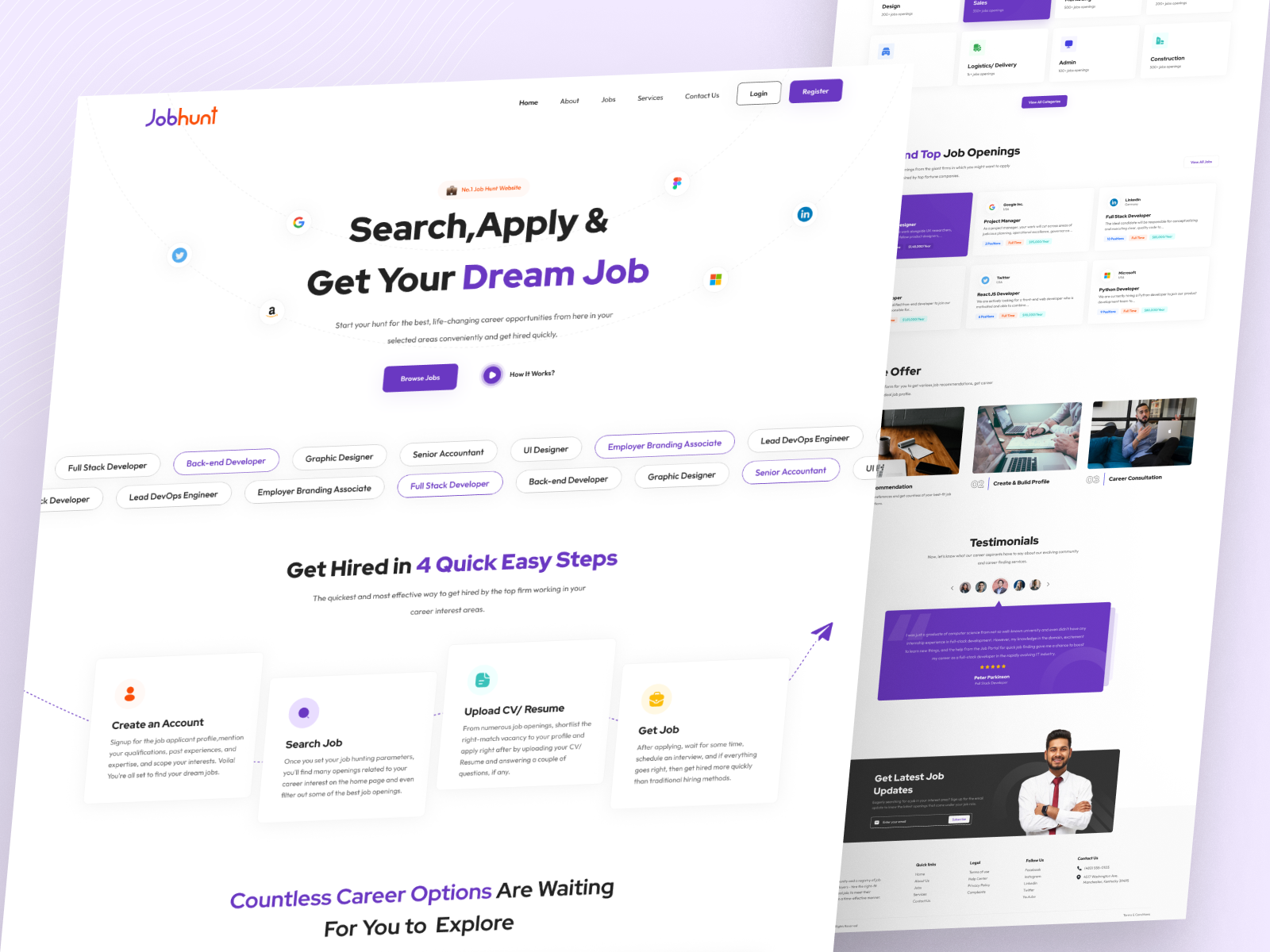 Job Portal Website by 300Mind UI/UX for 300Mind on Dribbble