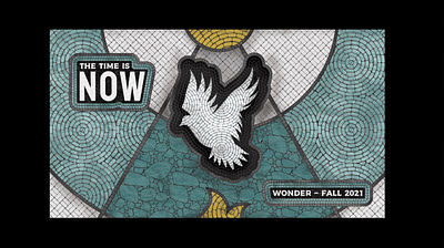 The Time Is Now design dove fire holy spirit illustration mosaic now pattern sun texture time