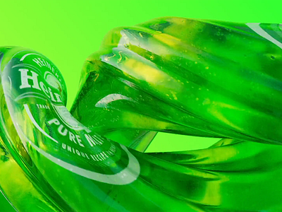 Heineken Sustainability - Circular packaging 3d branding design graphic design green heineken illustration