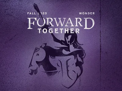 Forward Together 2020 armor battle church forward girl horse illustration sword texture together vector warrior
