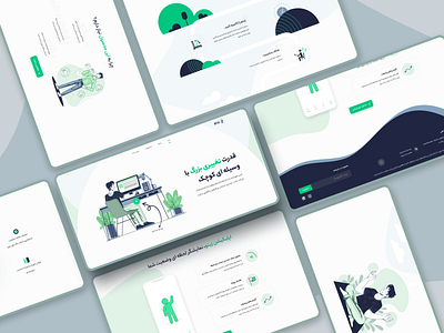 Health Device Landing Page design farsi illustration landing ui ux webdesign