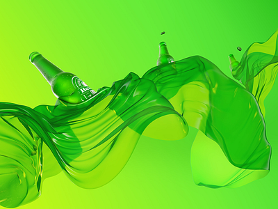 Heineken Sustainability - Wind Energy 3d branding design graphic design green heineken illustration motion graphics