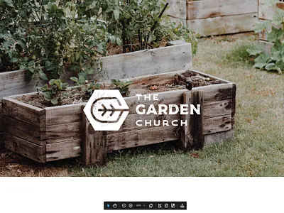 The Garden Church brand branding church design g garden identity leaf logo nonprofit recovery shovel type