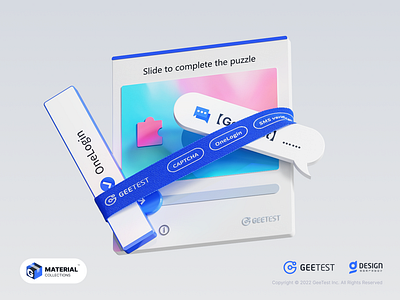 Geetest Verification Combination 3d branding c4d design illustration logo movement render ui