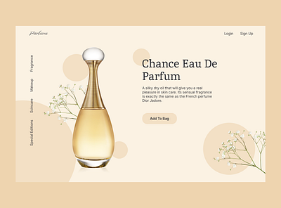 Perfume Website Design aroma beauty body care design desktop frangrance interface logo minimal parfume perffume typography ui ux web website