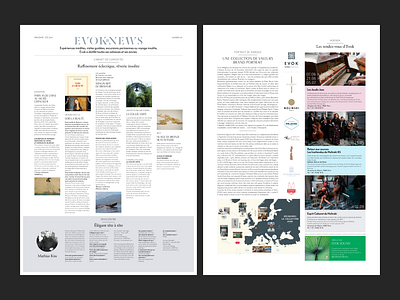 Evoknews #01 design indesign newsletter press