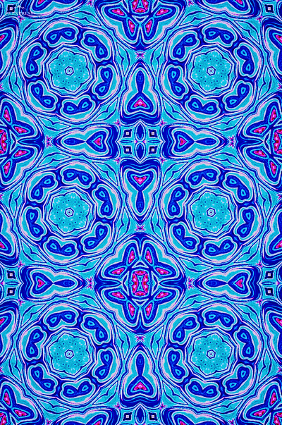 Untitled pattern design -Blue Flower Wheels pattern repeat pattern surface design textile wallpaper