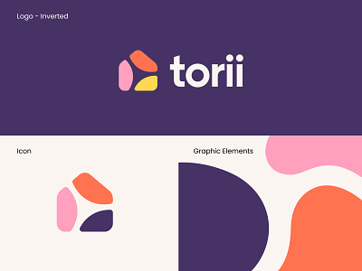Torii - Visual Identity blobs brand branding home house identity logo