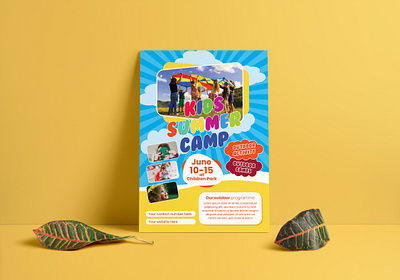 Kids summer camp flyer design admission flyer attractive flyer design banner branding creative flyer design design flyer flyer design flyers graphic design kids admission kids flyer leaflet modern flyer poster posters professional professional flyer design template unique flyer design